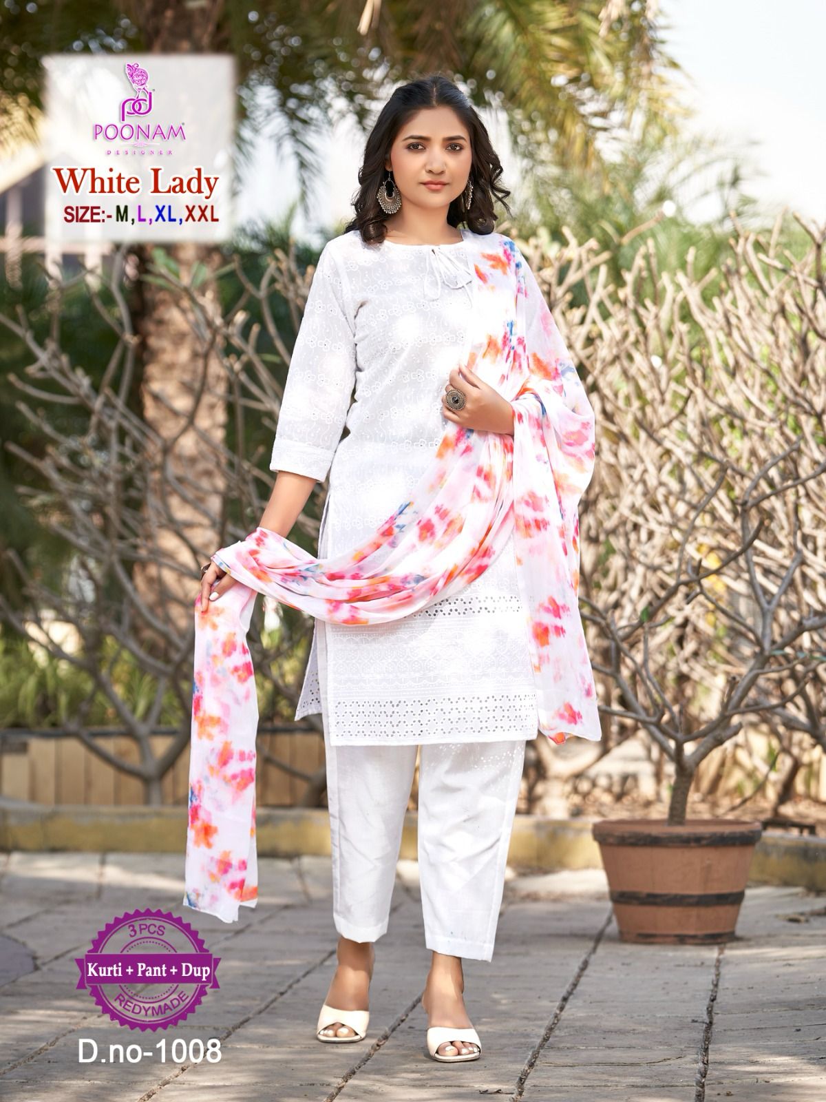 White Lady By Poonam Cotton Readymade Suits Catalog
